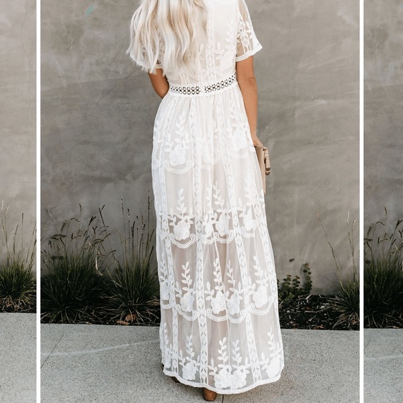 White lace maxi dress - Picture 2 of 3